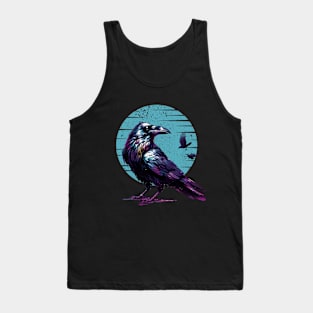 Raven Artistry Mystic Crow, fullmoon, crows, american crow, corvus,bird, birds Tank Top